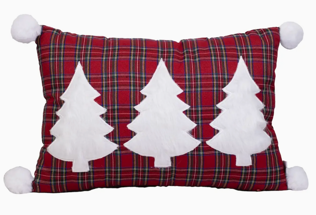 Christmas Pillow - White Spruce Plaid Pillow