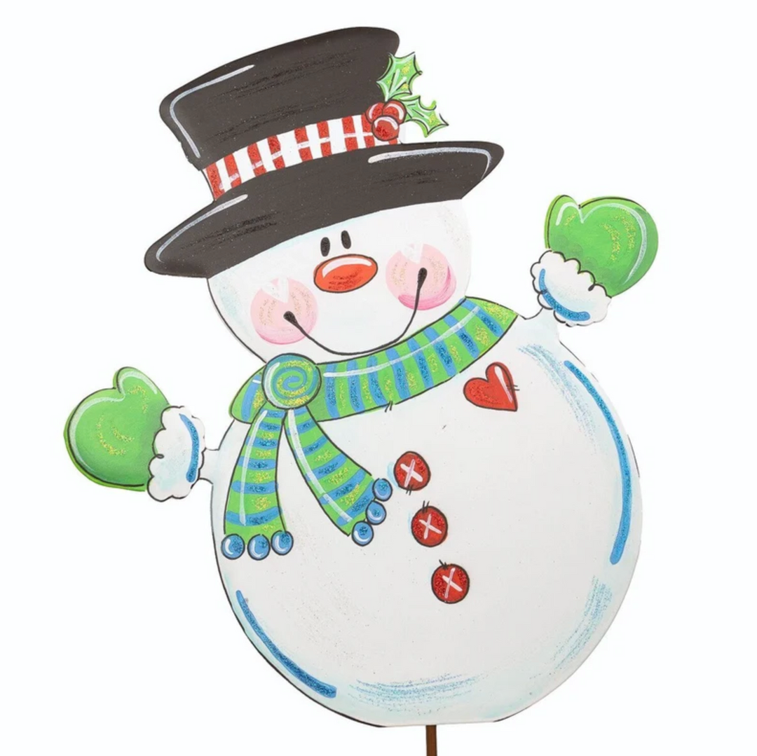 Round Top Collection - Martin's Snowman Green Scarf