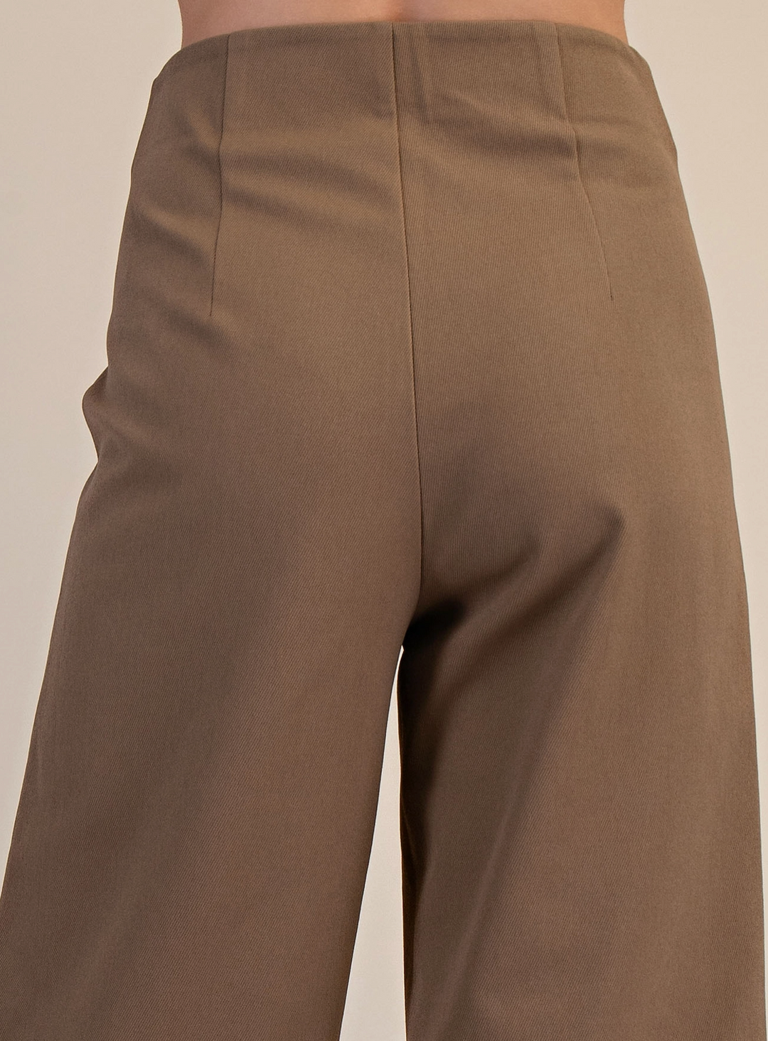 Chandler - High Waist Straight Leg Pant (Brown)