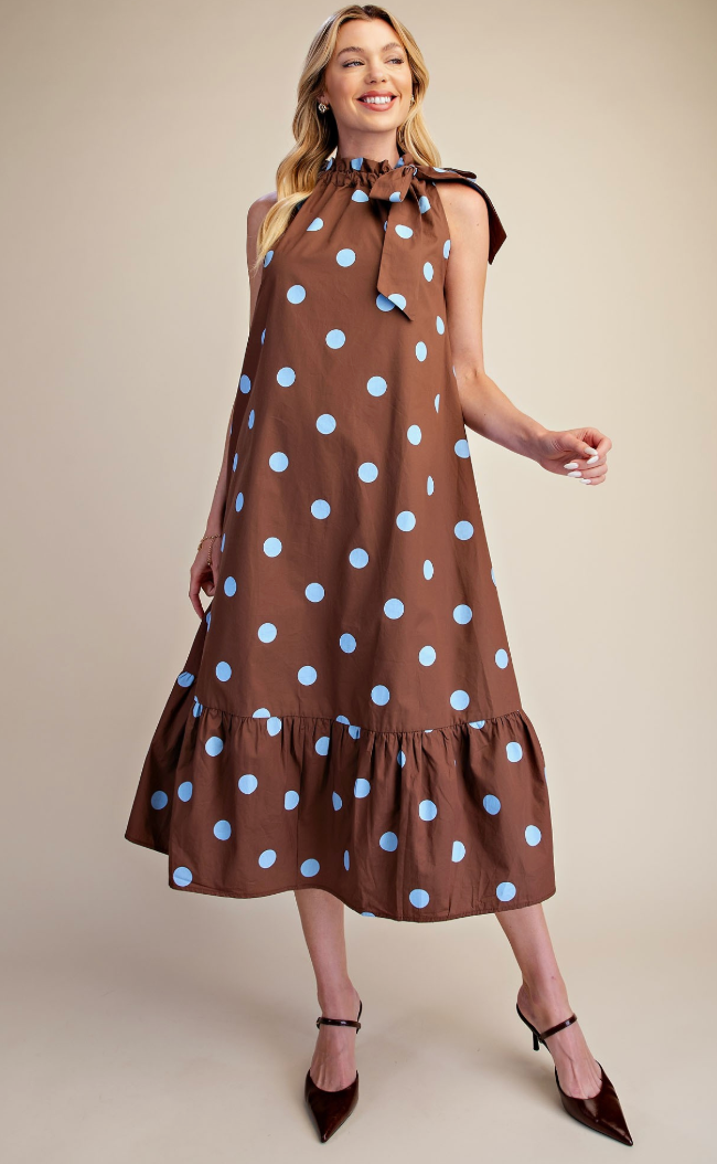 Addy - Polka Dot Midi Dress
