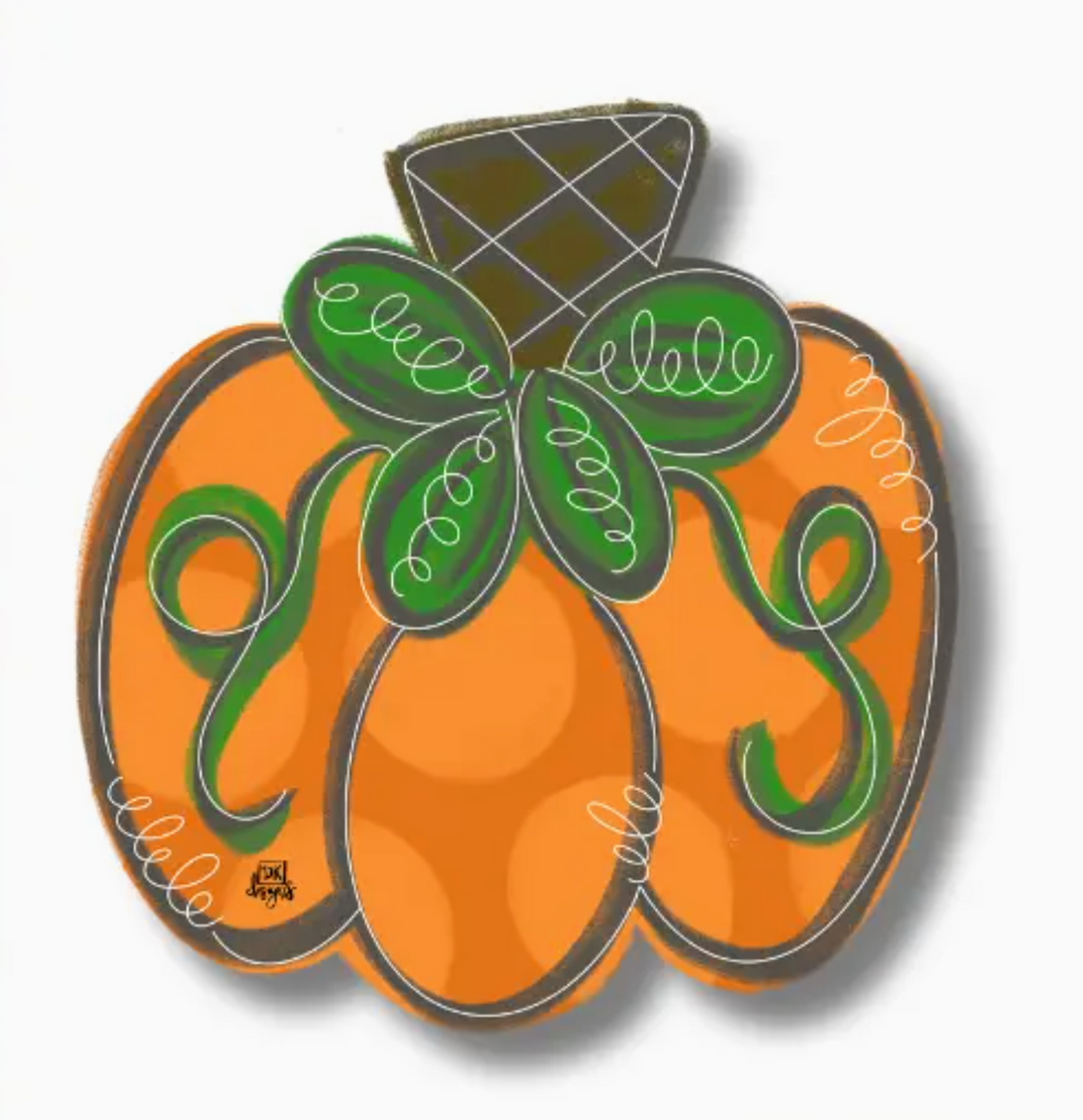Door Hanger Attachment - Polka Dot Pumpkin