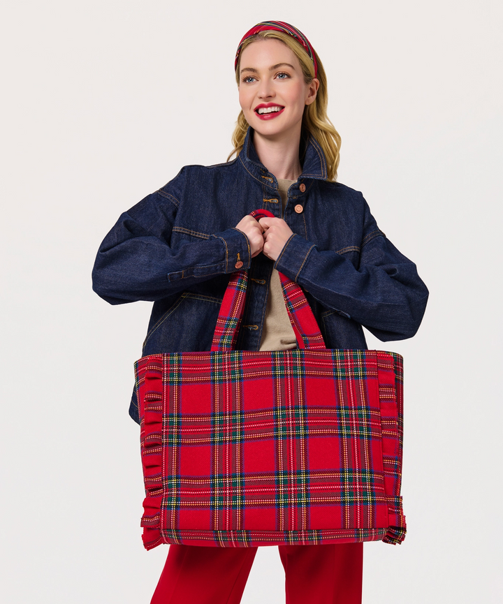 Scottie Ruffle Tote Bag