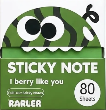 Sheer Glitter Sticky Notes - Watermelon