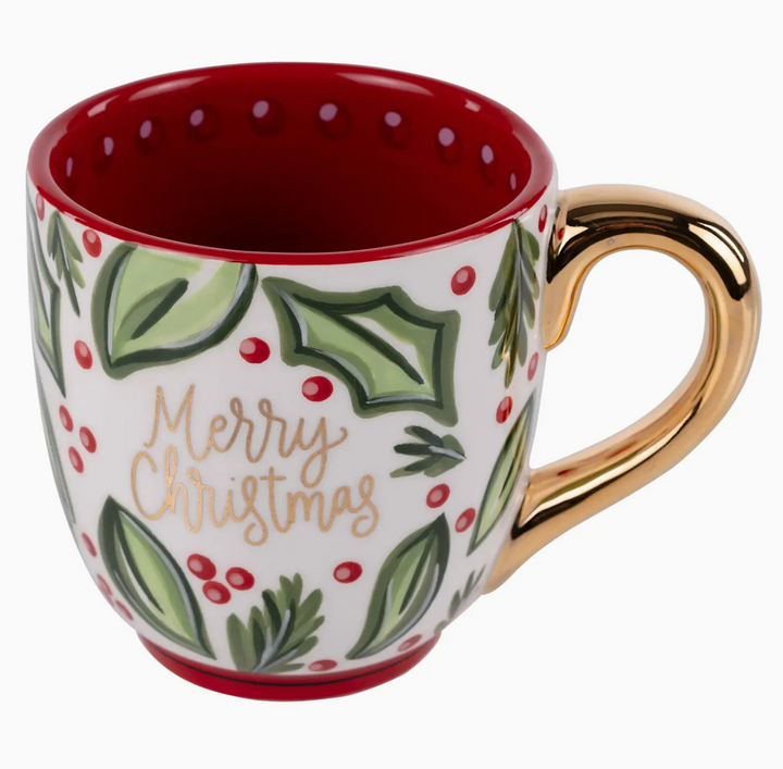 Glory Haus - Merry Christmas Holly Mug