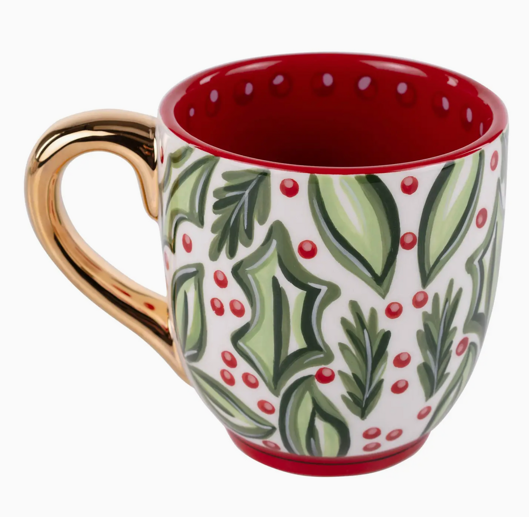 Glory Haus - Merry Christmas Holly Mug