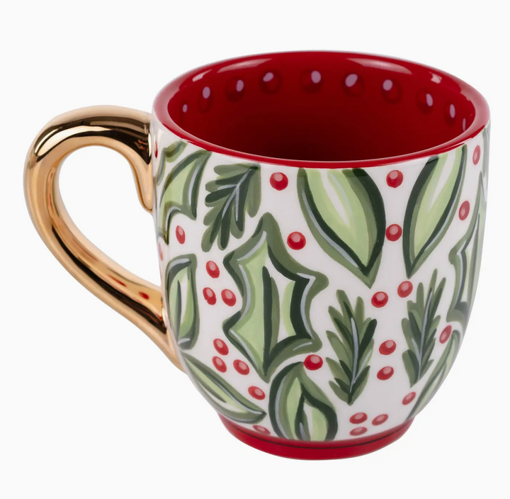 Glory Haus - Merry Christmas Holly Mug