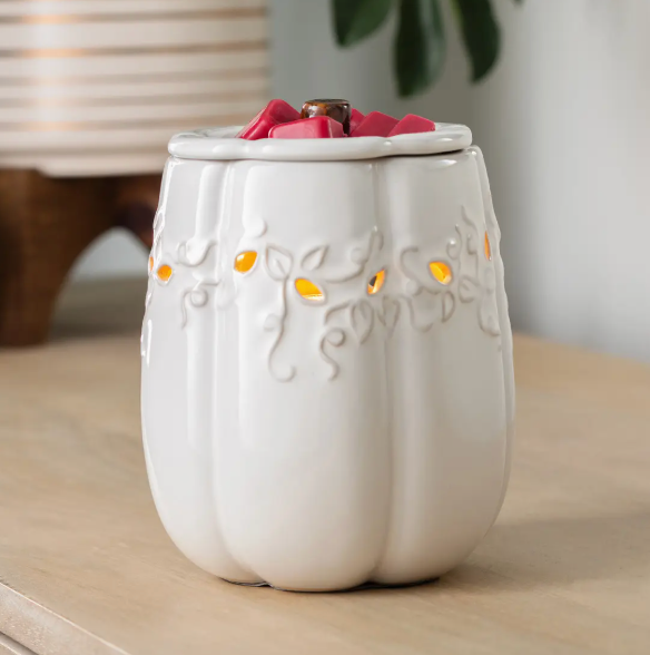 Candle Warmer - White Pumpkin