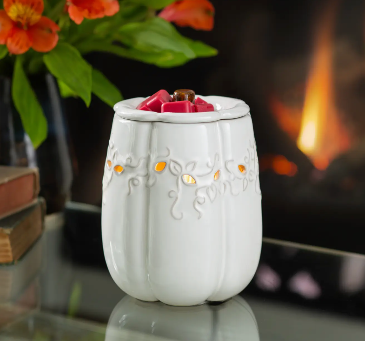 Candle Warmer - White Pumpkin