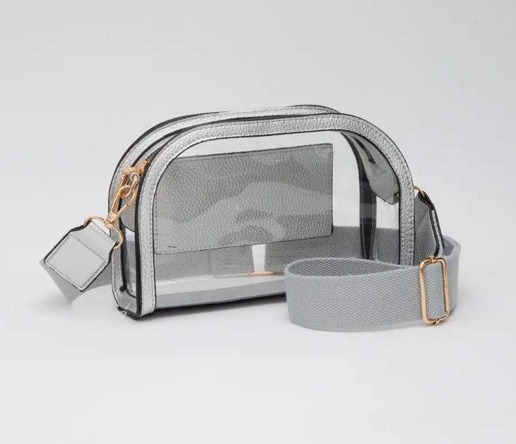 Clear Stadium Bag - Silver