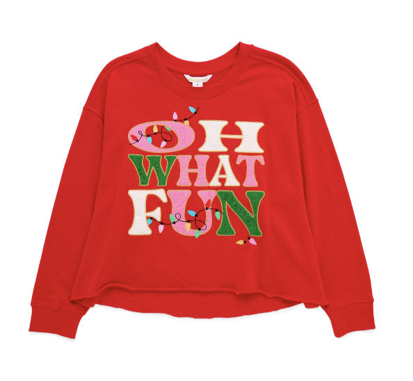 Oh What Fun - Terry Cloth Sweatshirt