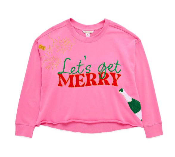 Let's Get Merry Terry Cloth Sweatshirt