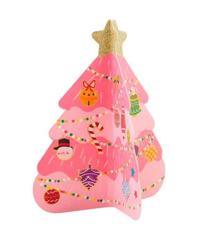 Christmas Sticker Books - Pink Tree