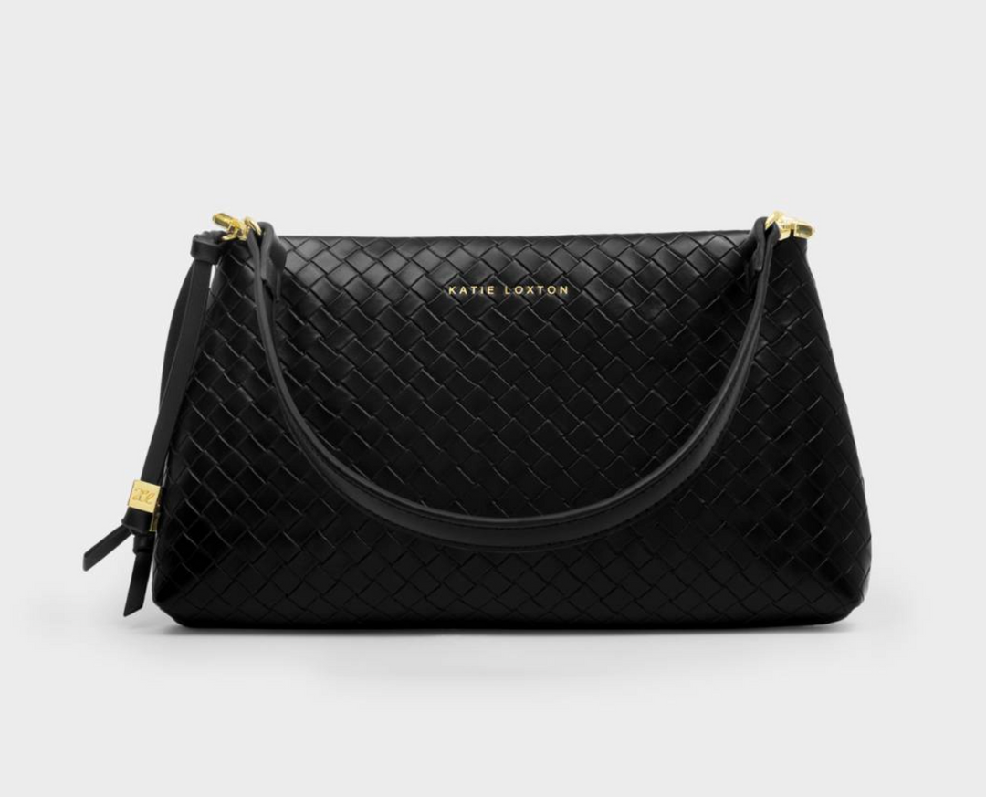 Katie Loxton - Nova Woven Small Shoulder Bag (Black)