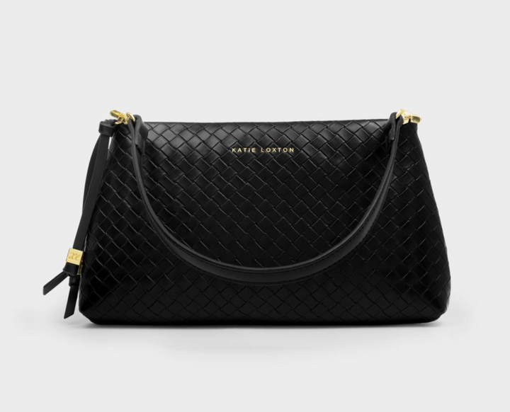 Katie Loxton - Nova Woven Small Shoulder Bag (Black)