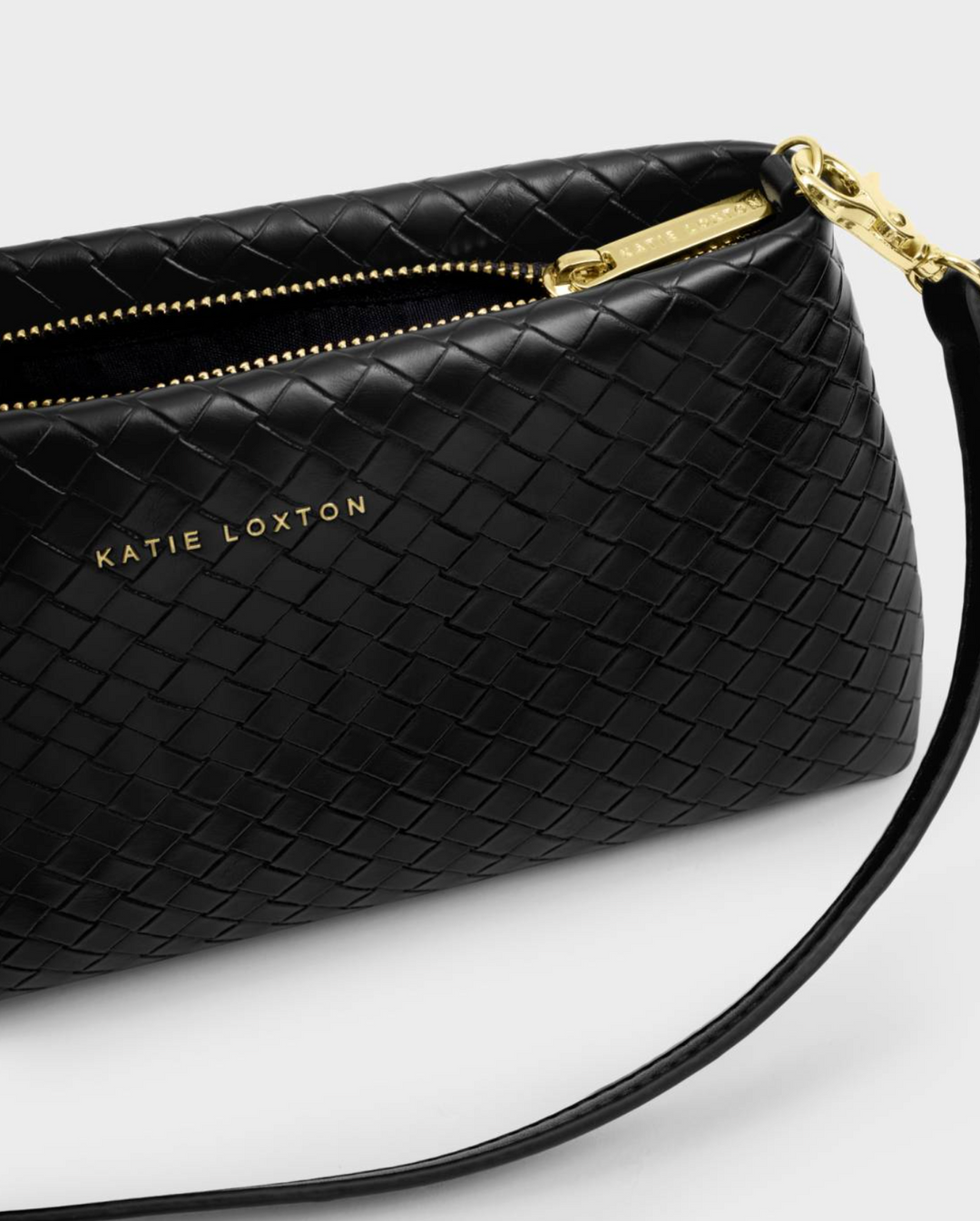 Katie Loxton - Nova Woven Small Shoulder Bag (Black)