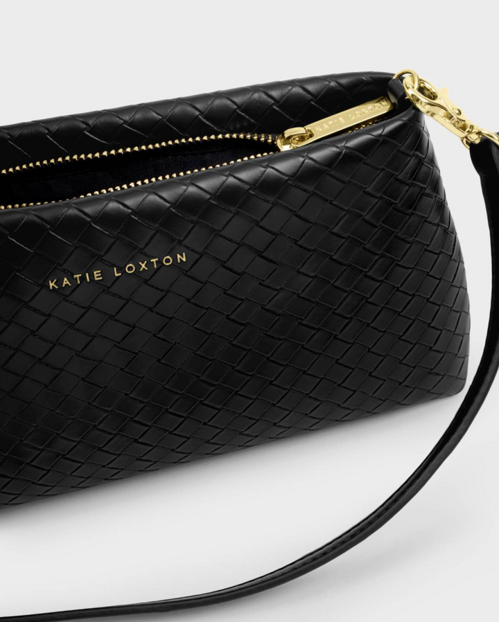 Katie Loxton - Nova Woven Small Shoulder Bag (Black)