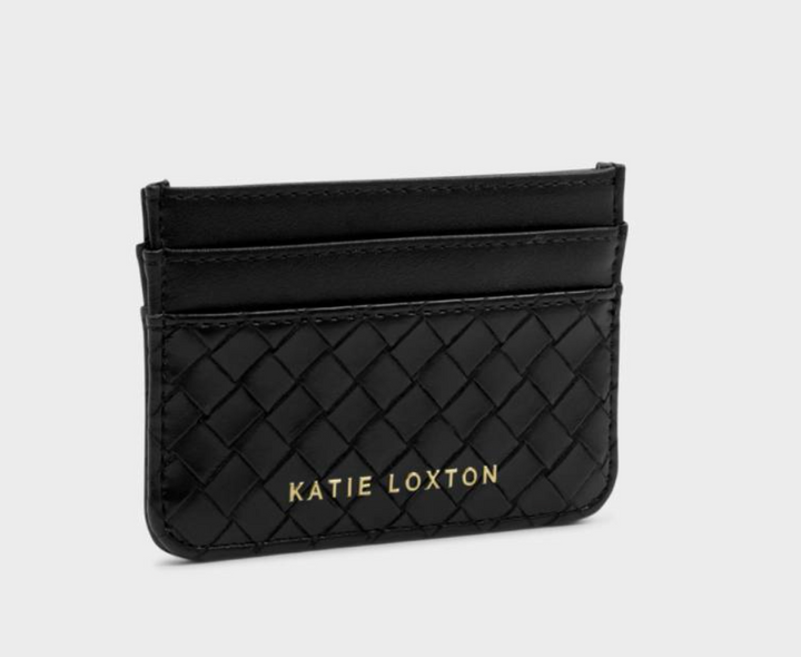 Katie Loxton - Nova Woven Textured Card Holder (Black)
