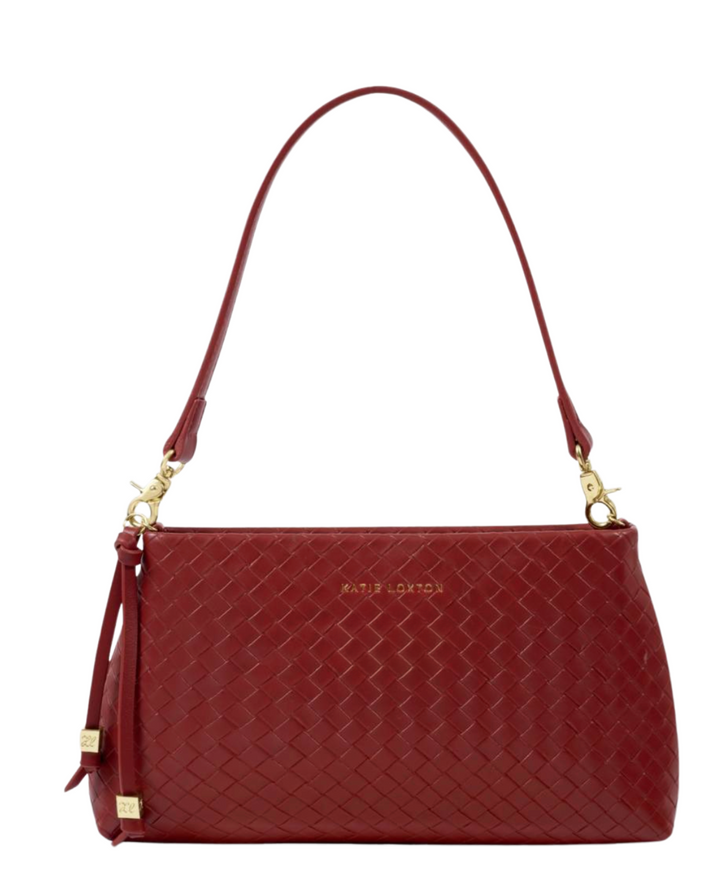 Katie Loxton - Nova Woven Small Shoulder Bag (Crimson)