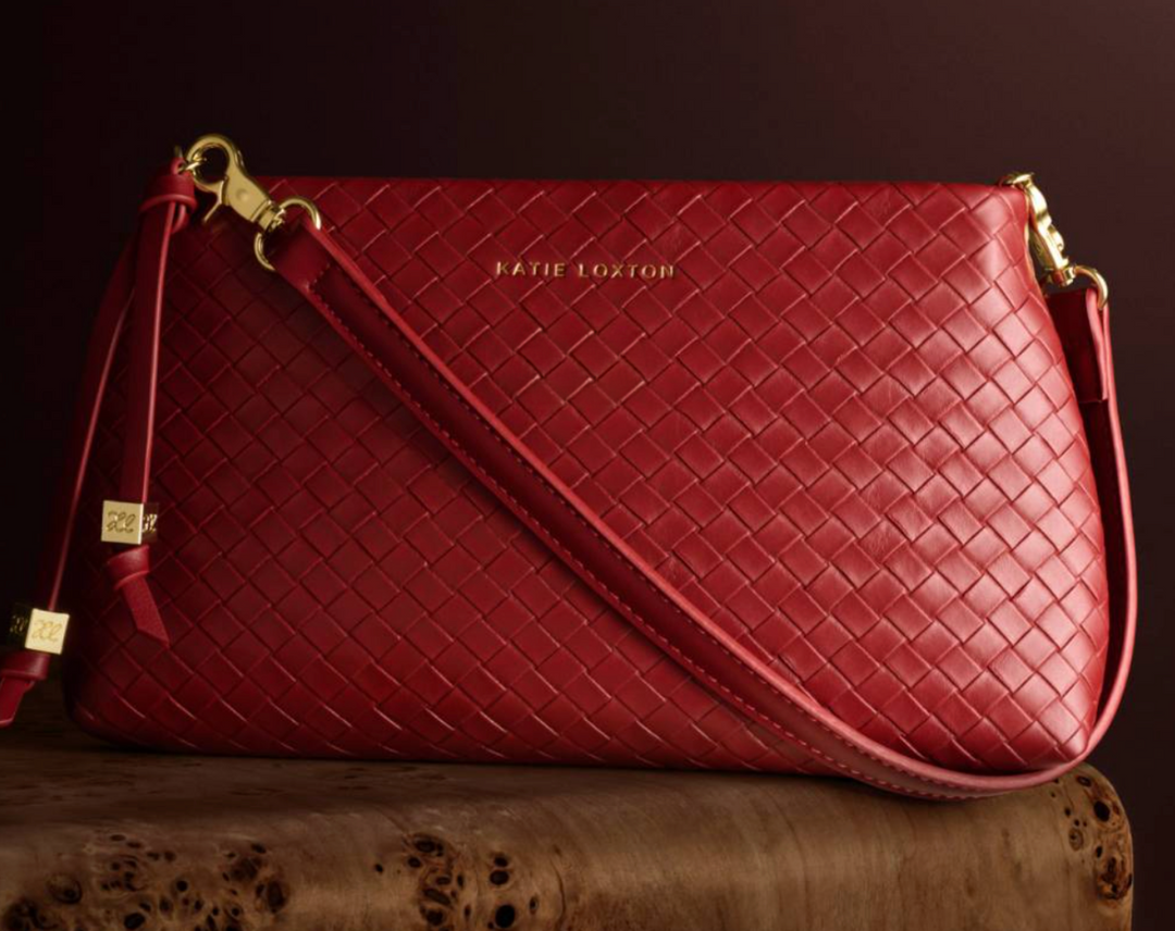 Katie Loxton - Nova Woven Small Shoulder Bag (Crimson)