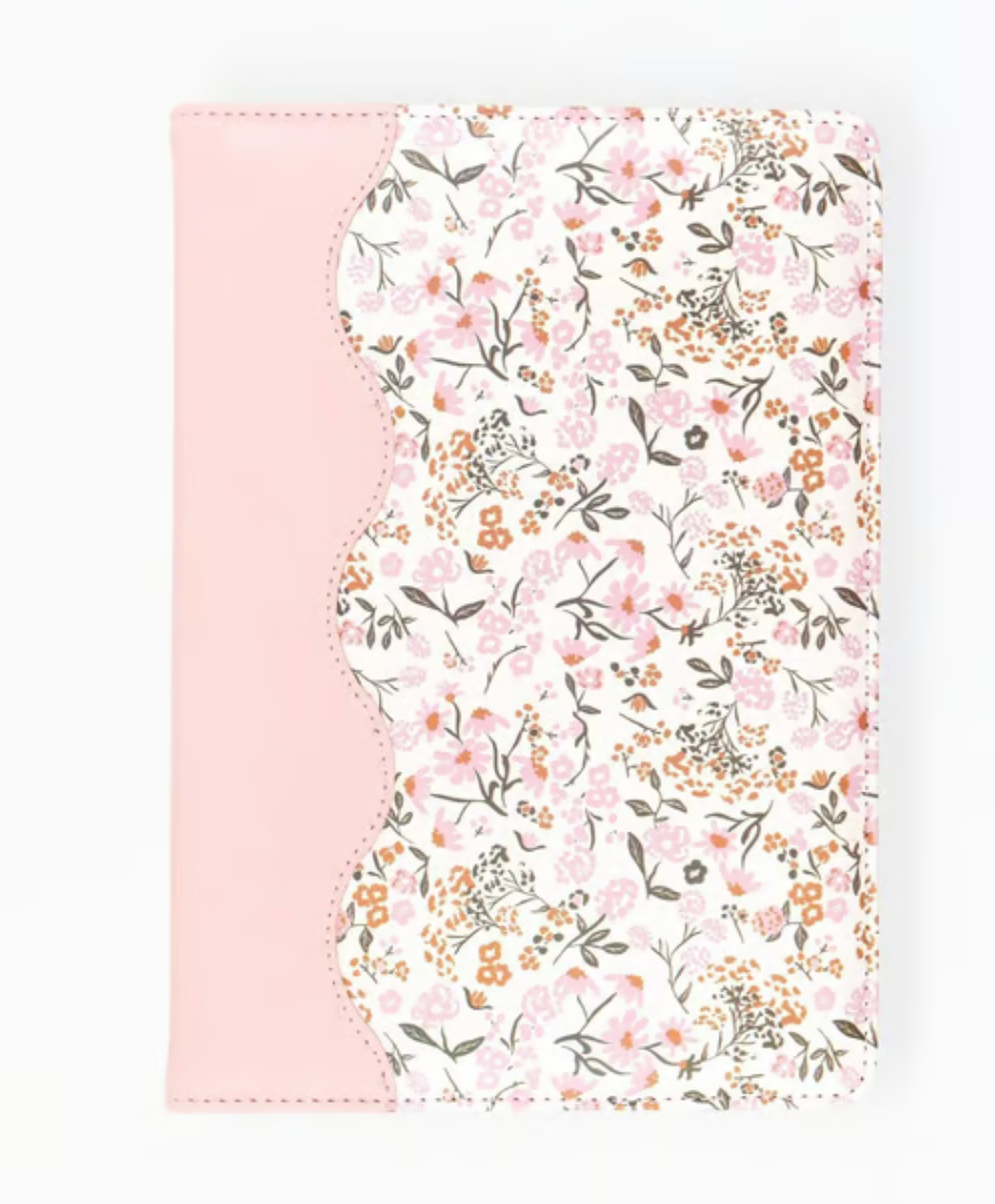 Printed Lined Journal Petal Charm - Pink