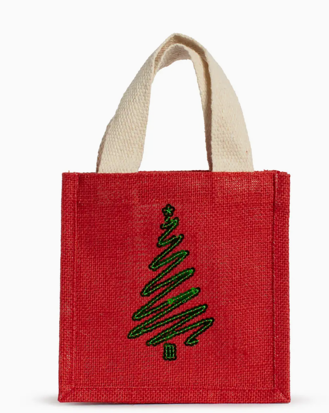 Petite Gift Tote - Sequin Christmas Tree