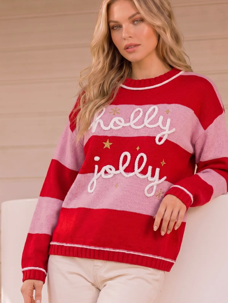 Holly Jolly Striped Sweater