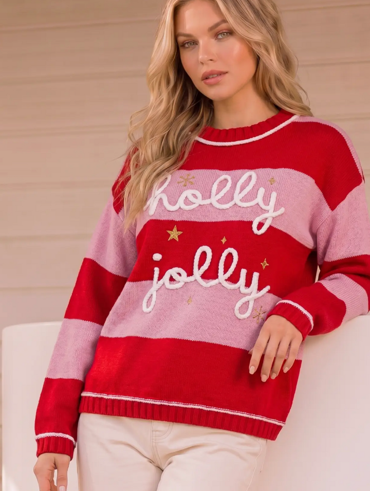 Holly Jolly Striped Sweater