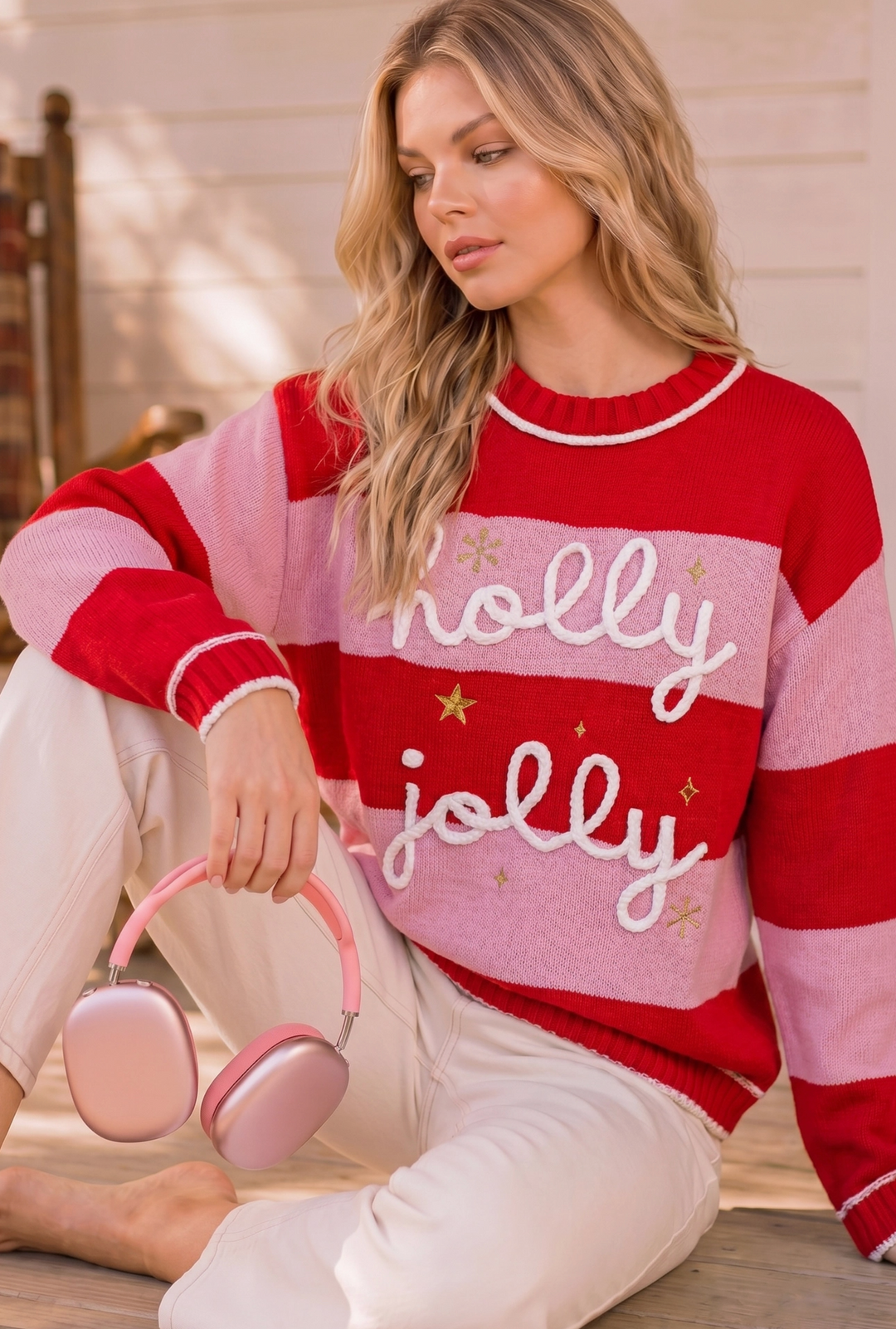 Holly Jolly Striped Sweater