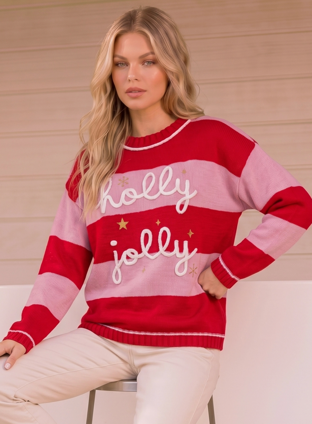 Holly Jolly Striped Sweater