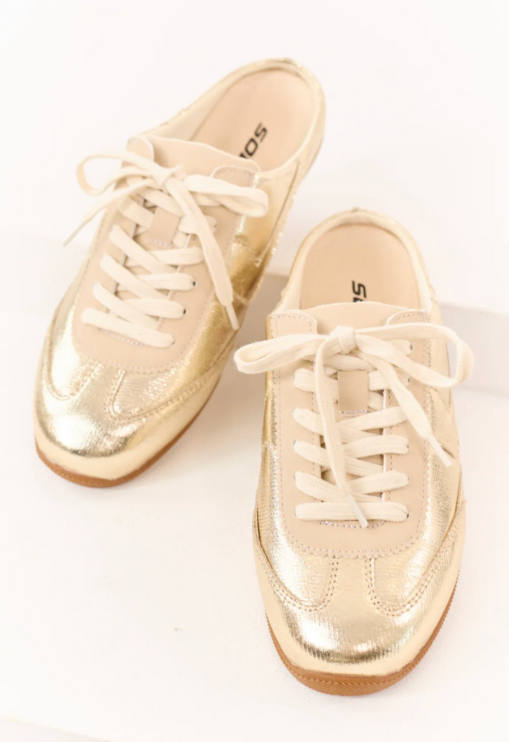 Mackay - Metallic Gold Slip On Sneakers