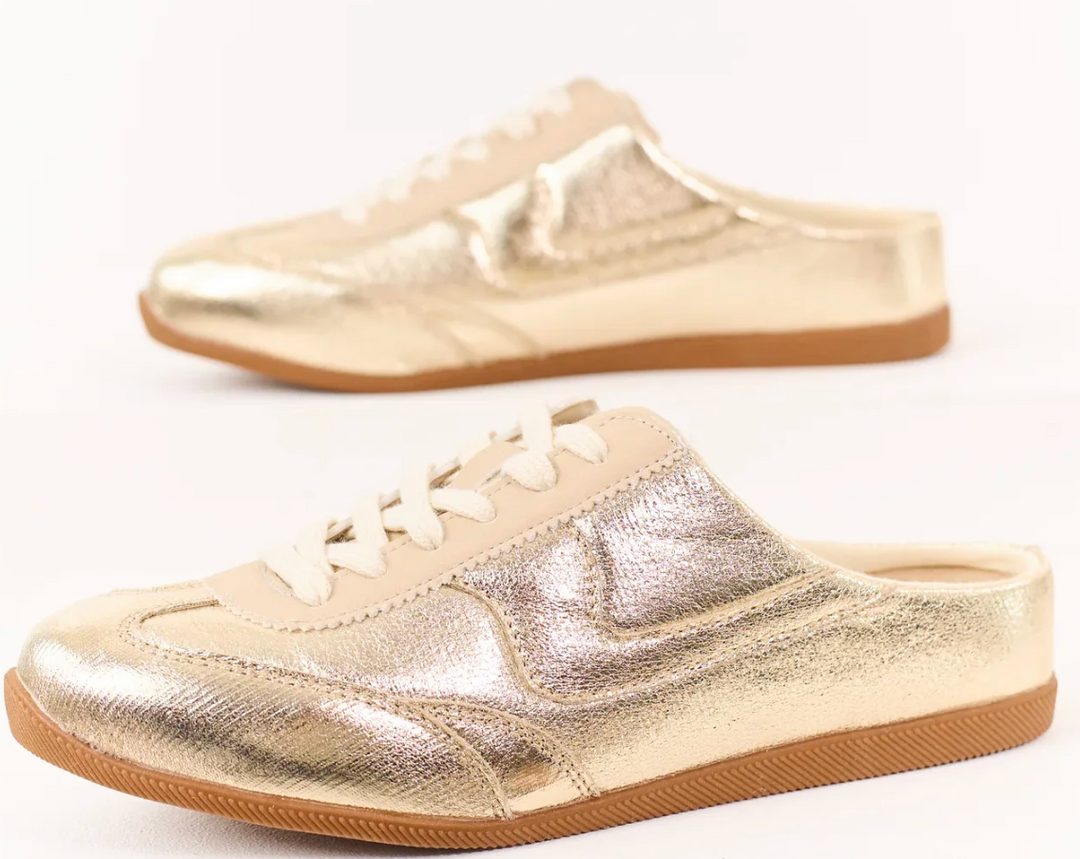 Mackay - Metallic Gold Slip On Sneakers