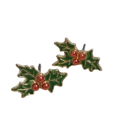 Holly Berry Stud Earrings