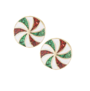 Christmas Peppermint Stud Earrings