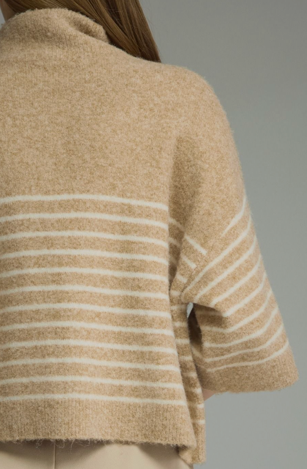Mallory - Striped Sweater (Camel)