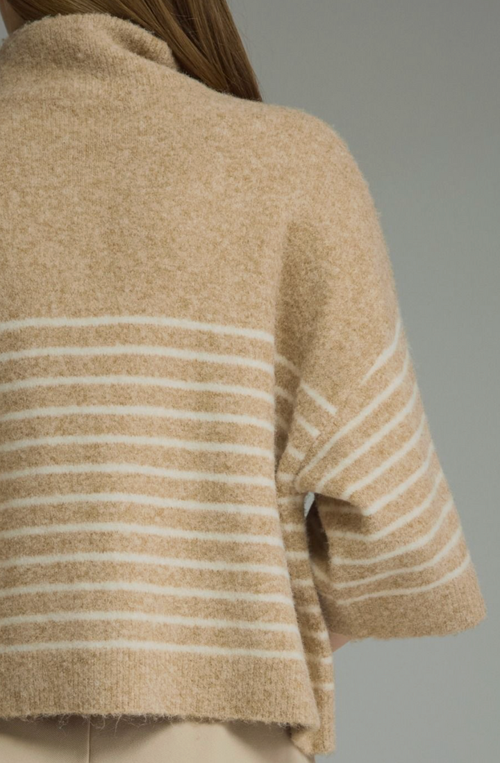 Mallory - Striped Sweater (Camel)