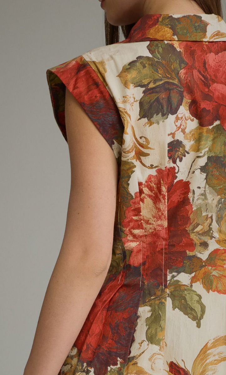 Aspen - Fall Floral Midi Dress