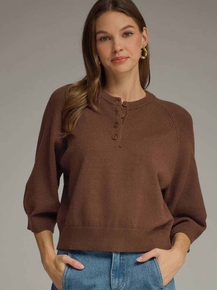 Collins - 3/4 Sleeve Sweater