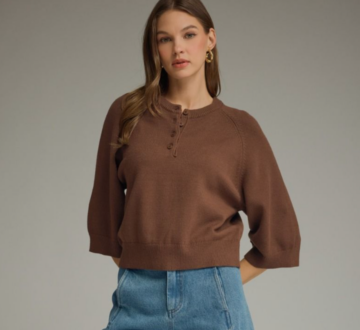 Collins - 3/4 Sleeve Sweater