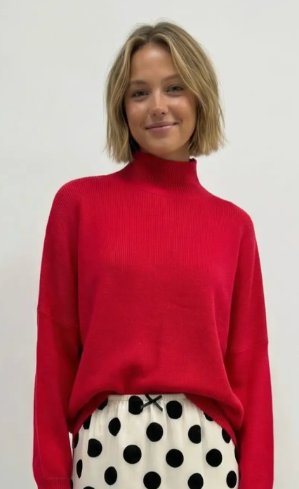 Marlowe - Mock Neck Oversized Sweater
