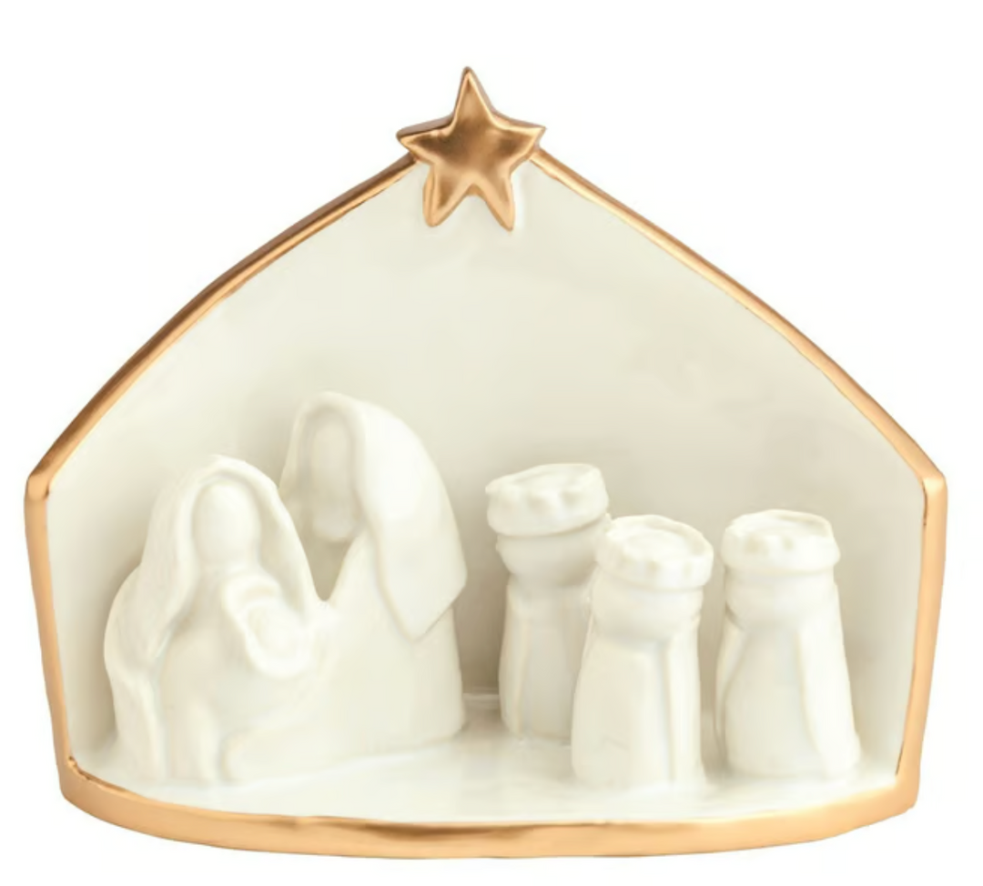 Ceramic Gold Edge Nativity