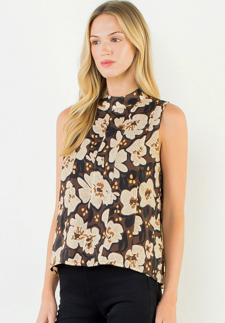 Jillian - Floral Tie Back Blouse