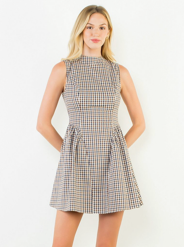 Poppi - Gingham Sleeveless Dress