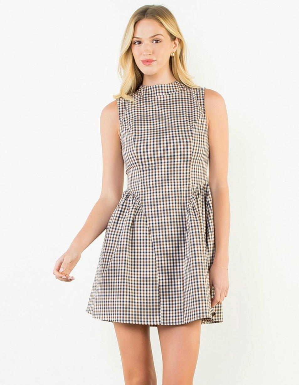 Poppi - Gingham Sleeveless Dress