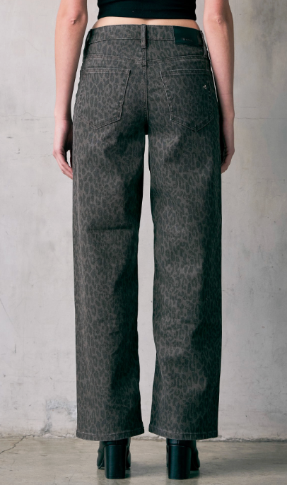 Kristin - Dark Brown Cheetah Jeans