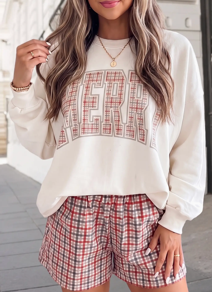 Merry Plaid Short Set