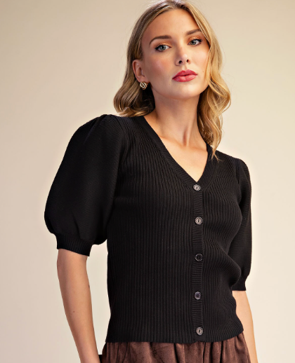 Quinn - Puff Sleeve Sweater