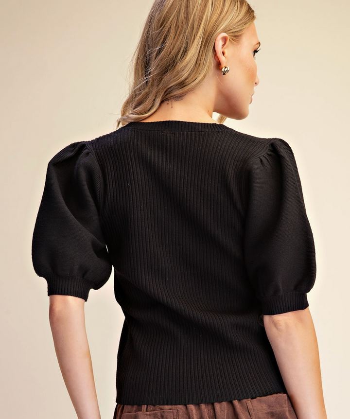 Quinn - Puff Sleeve Sweater