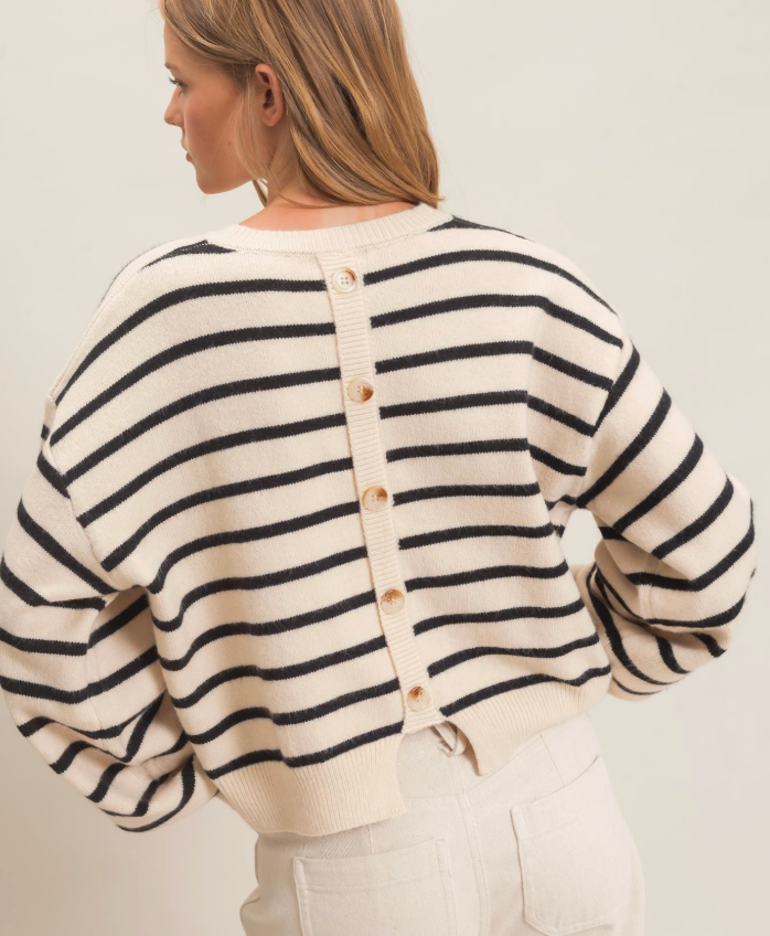 Black Friday Promotion - Striped Crew Neck Sweater
