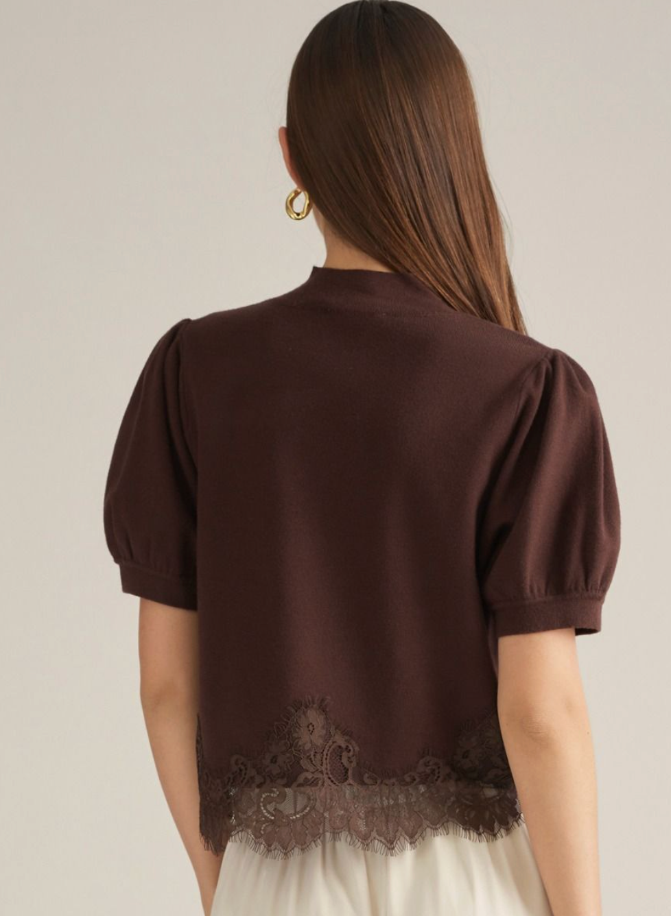 Esme - Lace Trim Blouse