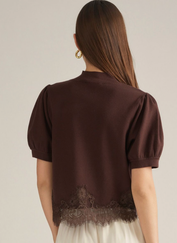 Esme - Lace Trim Blouse